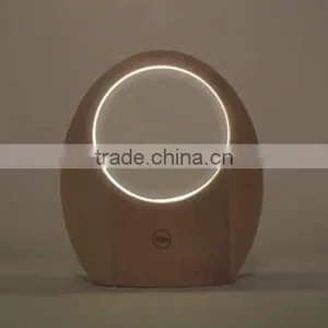 Smart Gesture Control Wood Table Light With Built-in Battery thumbnail-1