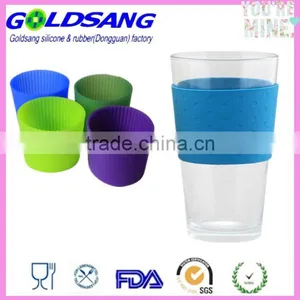 Coffee Cup Latte Cappuccino Glass Tumbler Silicone Sleeve thumbnail-1