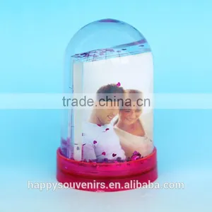 Hot Sale Rectangle Photo Plastic Snow Globe For Wedding Gifts thumbnail-3
