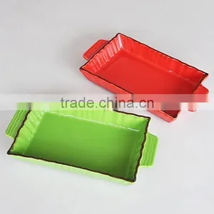 Ceramic au Grantin Rice Dish,stoneware Baking Pan,ceramic Bakware Roasting Plae thumbnail-1