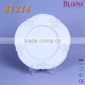 White Glaze Ceramic Dessert Plate thumbnail-2