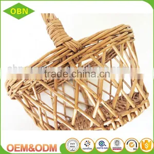 Custom Size Small Hanging Storage Wholesale Wicker Basket With Handle for Gift thumbnail-5