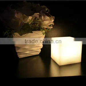Rechargeable Led Cube Stool/glow Led Foot Stool With Leather thumbnail-1