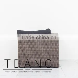 Helena Outdoor Corner Bench - Vietnam Wicker Furniture - Poly Resin Furniture thumbnail-4
