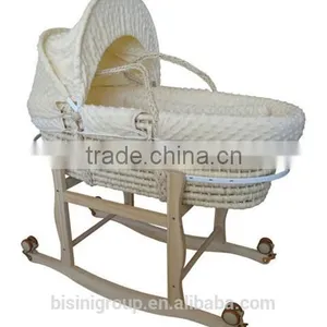 Portable Handheld Baby Crib Bedding Set The Straw Baby Cot With Wheels Cradle Bed thumbnail-2