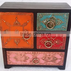 Hand Painted Antique Vintage Wooden Drawer-A thumbnail-1