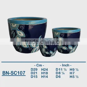 Vietnamese Ceramic Indoor Pot/ Indoor Planter BN-SC038 thumbnail-2