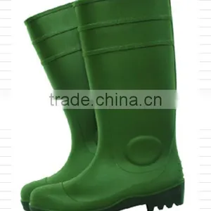 NMSAFETY Green Pvc Rain Boots/work Boots S5 Standard Steel Toe Cap and Steel Midsole thumbnail-1