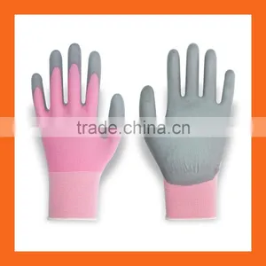 18 Gauge Ultra Lite Black Polyurethane Coated Gloves,Blue Nylon Working PU Gloves,Safety PU Palm Fit Gloves thumbnail-4