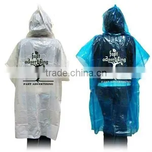 Emergency Waterproof Disposable Plastic Rain Poncho for Sport Events thumbnail-1