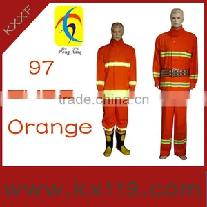97type Green Orange Comfortable Fabric Fire Fighting Uniforms for Fire Man thumbnail-1