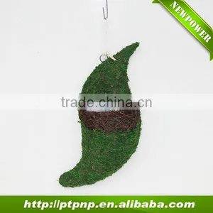 Bean Design Handmade Hanging Decorative Moss Flower Baskets and Planters thumbnail-1