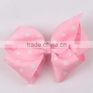 Polka Dot Classic Oversized Alligator Clip Hair Bow thumbnail-4