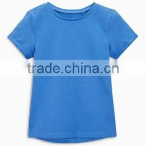 2017 Hot Sales Children Girls O-neck Short Sleeve T-shirt Pure Color thumbnail-4