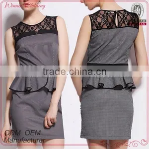 Latest Design New Fashion Sexy Flare Peplum Ladies Designer Skirt Suits thumbnail-1