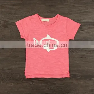 Comfortable Girls Cotton T-shirts With Fish Printer thumbnail-6