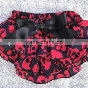 Baby Ruffle Bloomers Layers Baby Diaper Cover Newborn Flower Shorts With Skirts Toddler Cute Summer Satin thumbnail-5