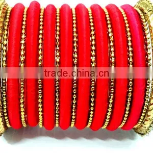 Wholesale Silk Thread Bangles ,Earrings,Necklace Sets India thumbnail-3