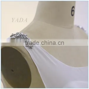 New Fashion Jewel Beaded Sleeveless Chiffon Weddings Bridesmaid Dresses Long thumbnail-4
