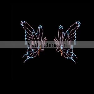 Clothing Decoration Butterfly Texans Hot Fix Rhinestone Transfer Designs thumbnail-4