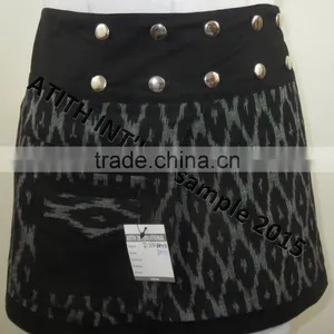 Printed Wrap Skirt thumbnail-4