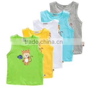 Custom Breathable Nylon Sport Kids Singlet Fashion Children Tank Top thumbnail-1