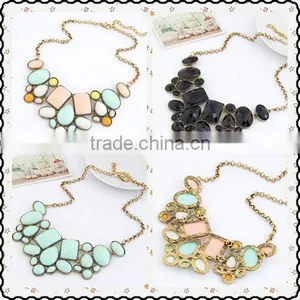 CHARM CRYSTAL FLOWER CHOKER CHUNKY STATEMENT BIB PENDANT CHAIN COLLAR NECKLACE thumbnail-1