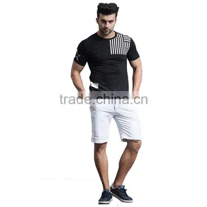 2016 New Arrival Latest Design Super Soft White Wholesale Cheap Men's Cotton Shorts thumbnail-5