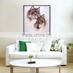 Custom Pattern Rectangle Wolf Cross Stitch Designs thumbnail-1