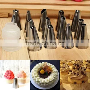 28pcs Nozzles Pastry Tube 1 Link Conversion Cake Cream Mounting Patterns Tool thumbnail-1