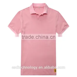 Soft Unisex Antistatic Short Sleeve POLO Shirt of Low Triboelectric Voltage thumbnail-3