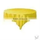Yellow Fashion Satin Overlay and Wedding Overlay Satin Table Cover Tablecloth thumbnail-1