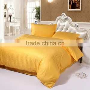Golden 100% Cotton 3cm Stripe Hotel Bedding Sets thumbnail-1