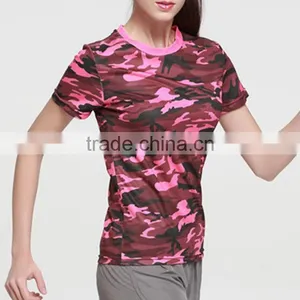Women Running Camouflage Wear Yoga Fitness Tops thumbnail-4