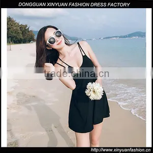 Summer Ladies Sexy Tignt Spaghetti Strap Bcakless Mini Party Dress Beach Cocktail Dresses For Women thumbnail-1