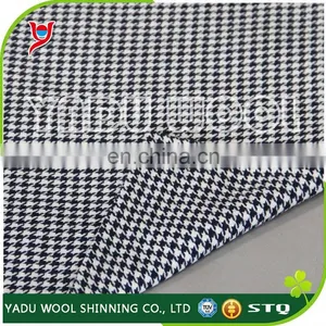 2017 Classic Design Black and White Houndstooth High-density Woolen Winter Overcoat Fabric thumbnail-1
