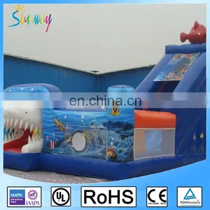 2017 Ocean Theme Inflatable Combo Game Fish Playground With Slide thumbnail-1