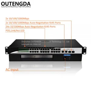 24 10/100Mbps POE Switch Standard 802.3af/at 48V Switch With 2 1000Mbps UPlink and 2 Gigabit SFP for IP Camera, Wireless thumbnail-5