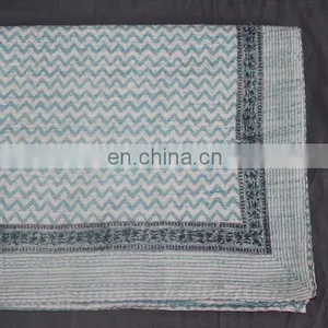 Hand Made Vintage Kantha Quilt Bedspreid Blanket Throw Twin Size thumbnail-3