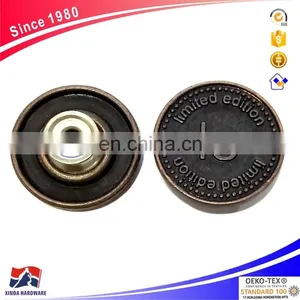 22mm Jeans Metal 3D Buttons, Brass Button And Rivet For Denim, Jackets thumbnail-1
