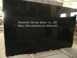 Absolute Black Grantie Slabs Floor Tiles Countertops thumbnail-1