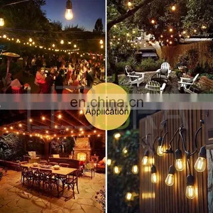Outdoor LED Commercial String Light With Vintage Edison S14 LED Bulbs for Holiday Garden Patio Christmas Use thumbnail-4