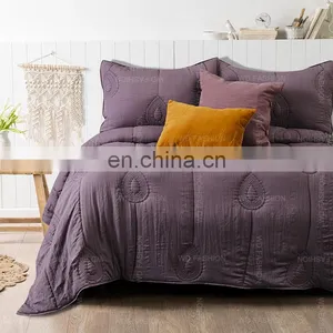 New Product Goods Cheap Price Luxury Printed Pintuck Duvet Cover Bedsoread thumbnail-1