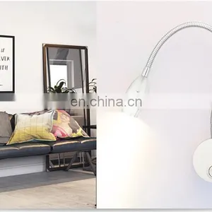 Energy Saving Aluminum Material Bed Led Lamp Snake Like Flexible Led Table Lamp Adjustable Arm Bed Reading Lamp thumbnail-2