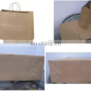 Brown Kraft Paper Shopping Bags With Twist Handle Making Machine thumbnail-1