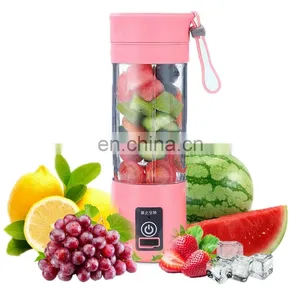 Portable Juicer Cup Personal Blender Electric USB Rechargeable Fruit Juicer Blender Smoothies Shakes Mini Travel Plastic Bottle thumbnail-1