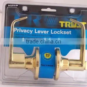 6432:ANSI Grade 3 Privacy Tubular Lever Door Lock thumbnail-1