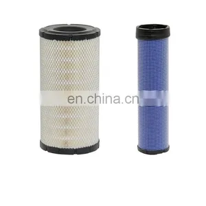 High Quality Excavator Air Filter 600-185-3110+600-185-3120 AF25492+AF25491 FOR PC210-6 PC200-7 PC210-7 thumbnail-1