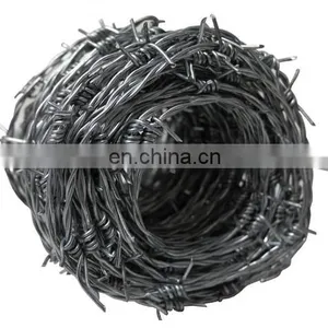 Barbed Wire Galvanized/pvc Coated Barbed Roll With Handle or Wooden Spool Barbedwire Fence Double Twisted Galvanized Barbed thumbnail-2
