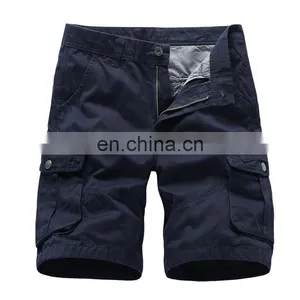 Mens Twill Denim Zip Fly Casual Chino Cargo Shorts Pants With Pocket thumbnail-1